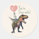 Search for dinosaur valentines stickers T rex
