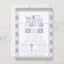 Search for carriage baby boy shower invitations Blue