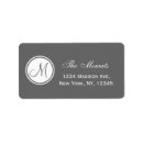 Search for circle monogram return address labels Stylish