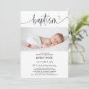 Search for black white photo christening invitations Minimalist