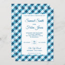 Search for blue gingham wedding invitations Modern