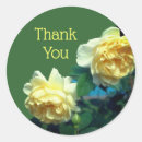 Search for yellow flowers thank you stickers Botanical