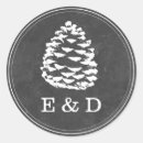 Search for pine cone wedding stickers Rustic
