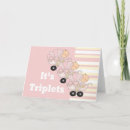 Search for triplet birth announcement cards Girl