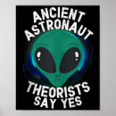 Search for alien head posters Astronaut