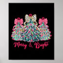 Search for pink christmas tree art Santa claus