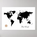 Search for black and white world map posters Travel