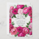 Search for hot pink wedding invitations Watercolor flower bouquet