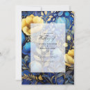 Search for royal blue and gold wedding invitations Botanical