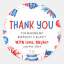 Search for red white blue thank you stickers 4th of july