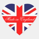 Search for heart shaped flag stickers England