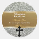 Search for gold glitter thank you stickers Baptism