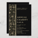 Search for black and gold gala invitations Business