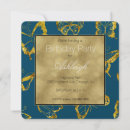 Search for blue butterfly birthday invitations Gold