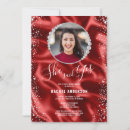 Search for red and silver bridal shower invitations Elegant