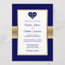 Search for gold heart wedding invitations Blue