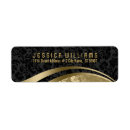 Search for gold damask return address labels Vintage