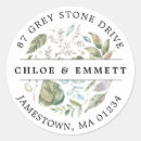 Search for floral round return address labels Watercolor