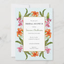 Search for aqua bridal shower invitations Floral