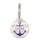 Search for nautical pet tags Navy blue