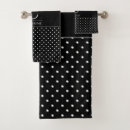 Search for black and white polka dot bath towels Feminine