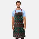 Search for ugly sweater aprons Red