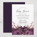 Search for burgundy floral baby shower invitations Purple