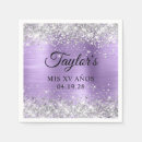 Search for silver and purple napkins For kids