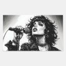 Search for singer stickers Black and white