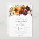 Search for sunflower and burgundy wedding invitations Rustic