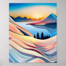 Search for abstract sunset posters Mountains