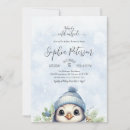 Search for penguin baby boy shower invitations Snow