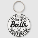 Search for golf balls key rings Black and white
