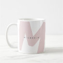 Search for pink and grey monogram mugs Modern