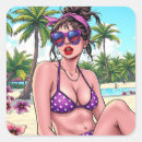 Search for bikini woman stickers Beach