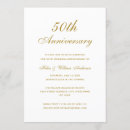 Search for gold 50th wedding anniversary invitations White
