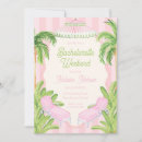 Search for pool hens party invitations Pink and green