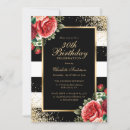 Search for black gold red birthday invitations Modern
