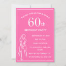 Search for 60 year old woman birthday invitations Pink