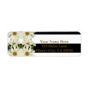Search for white daisy return address labels Modern