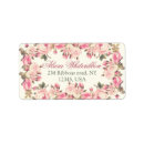 Search for rose flowers return address labels Floral