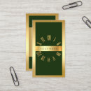 Search for clock business cards Gold