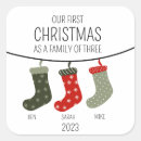 Search for family of three stickers Merry christmas