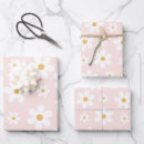 Search for pink daisy wrapping paper Retro