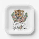 Search for safari plates First birthday party
