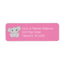 Search for pink elephant return address labels Girl