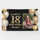 Search for black and gold banners Adult birthday party
