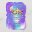 Search for navy blue masquerade party invitations Elegant