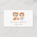 Search for twins business cards Babysitter