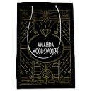 Search for art deco gift bags Black and gold